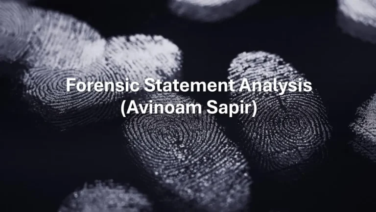 Forensic Statement Analysis