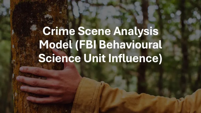 Crime Scene Analysis Model