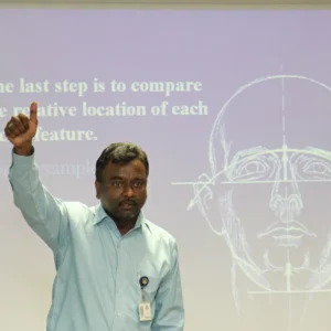 Trainer interacting with course participants