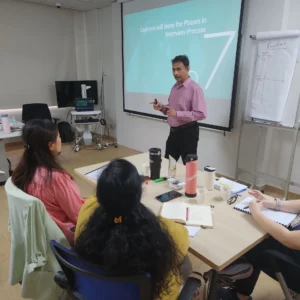 Trainer conducting a presentation