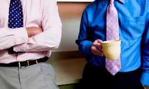 Business professionals demonstrating body language